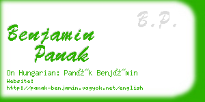 benjamin panak business card